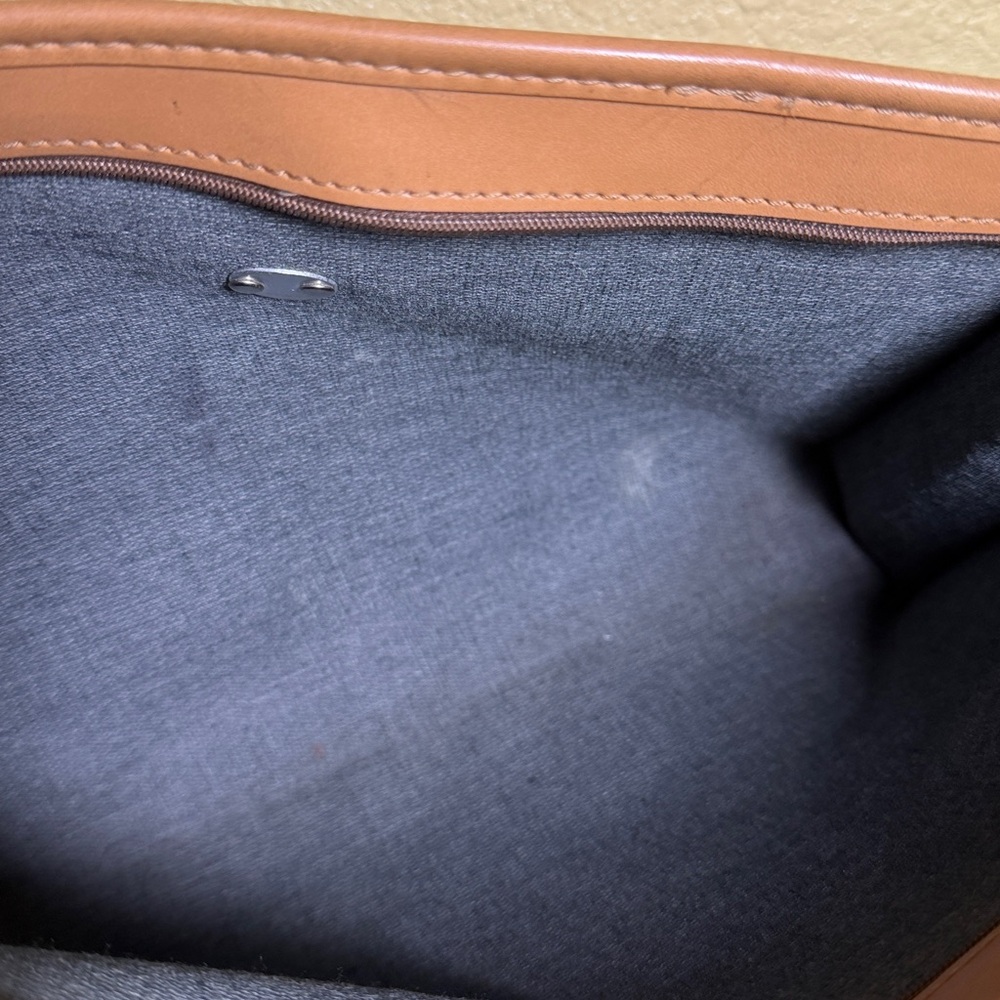 Pierre Cardin Paisley Clutch with Tan Leather Trim - Picture 5 of 5